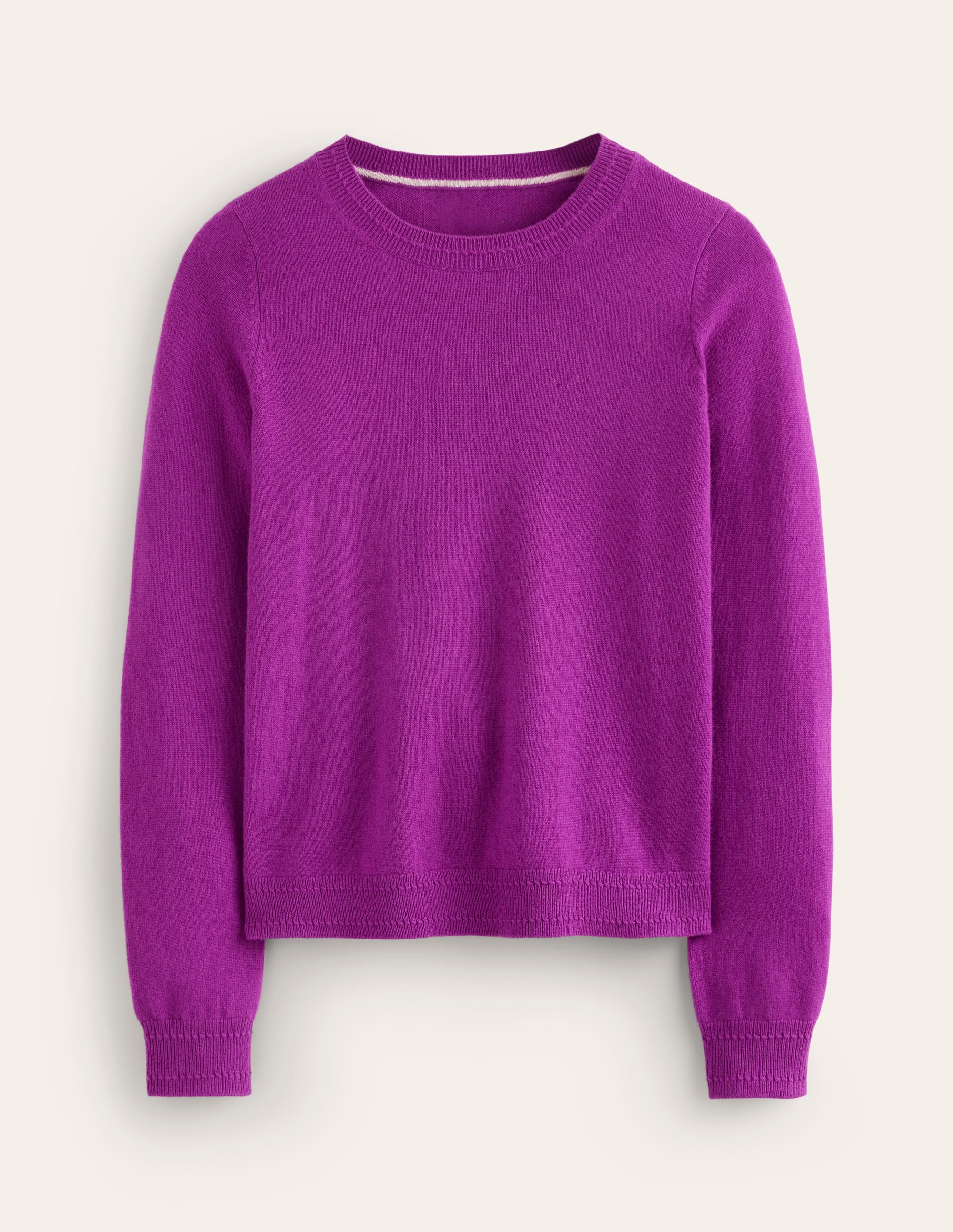 Eva Cashmere Crew Neck Jumper-Regal Purple - Image 5