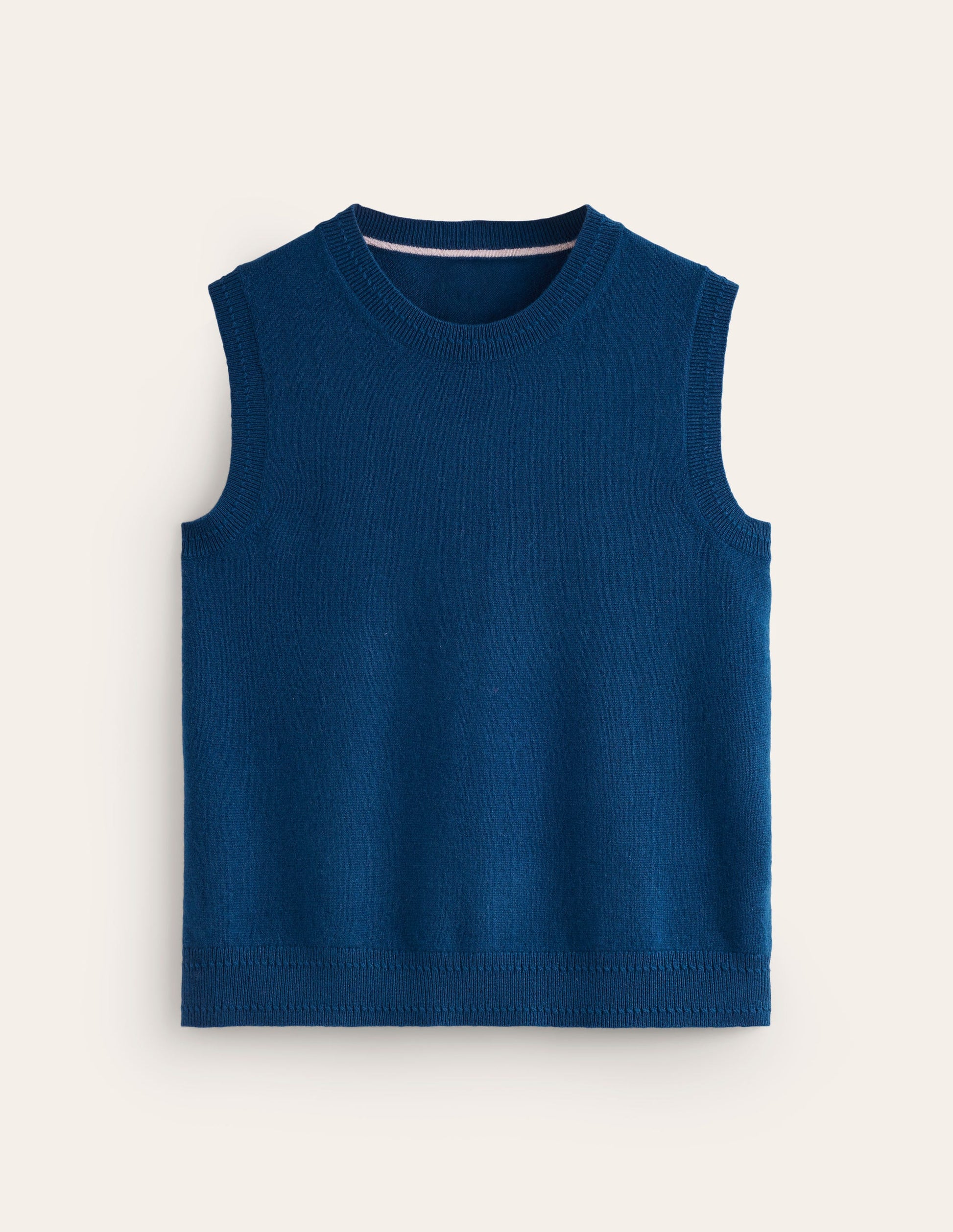 Eva Cashmere Tank-Harbour Blue-5
