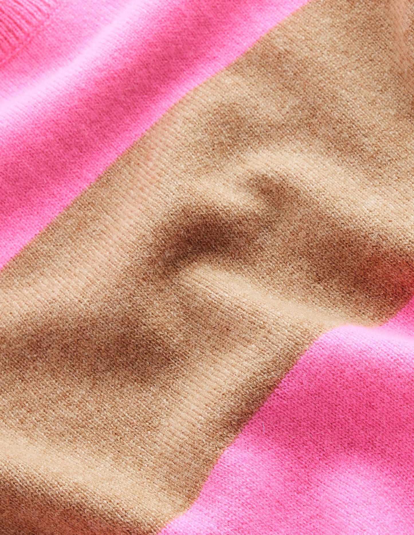 Eva Cashmere Tank-Camel Melange/ Fluro Pink