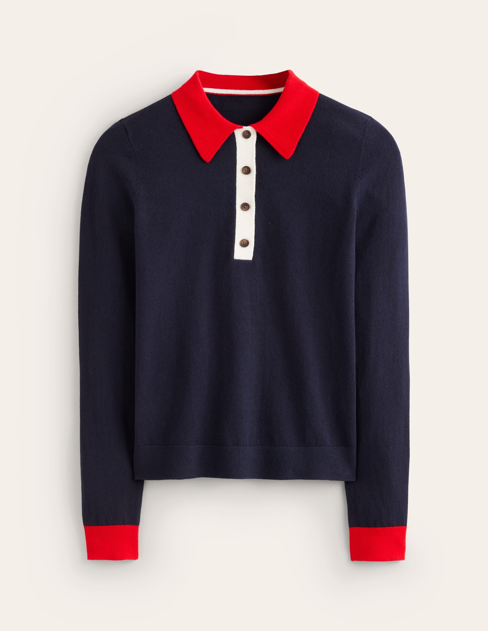 Estelle Henley Jumper-Navy - Image 6