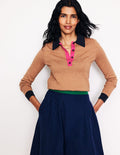 Estelle Henley Jumper-Camel Melange