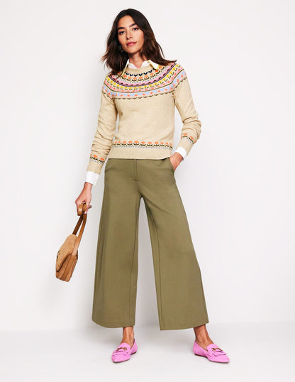 Edie Fair Isle Jumper-Oatmeal Melange, Heart Flower-5