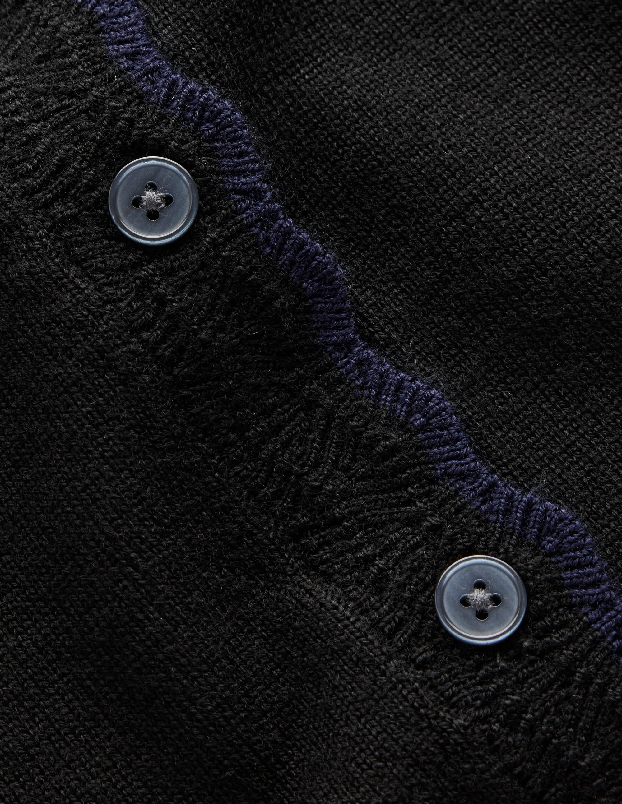 Merino Scallop Cardigan-Black - Image 6
