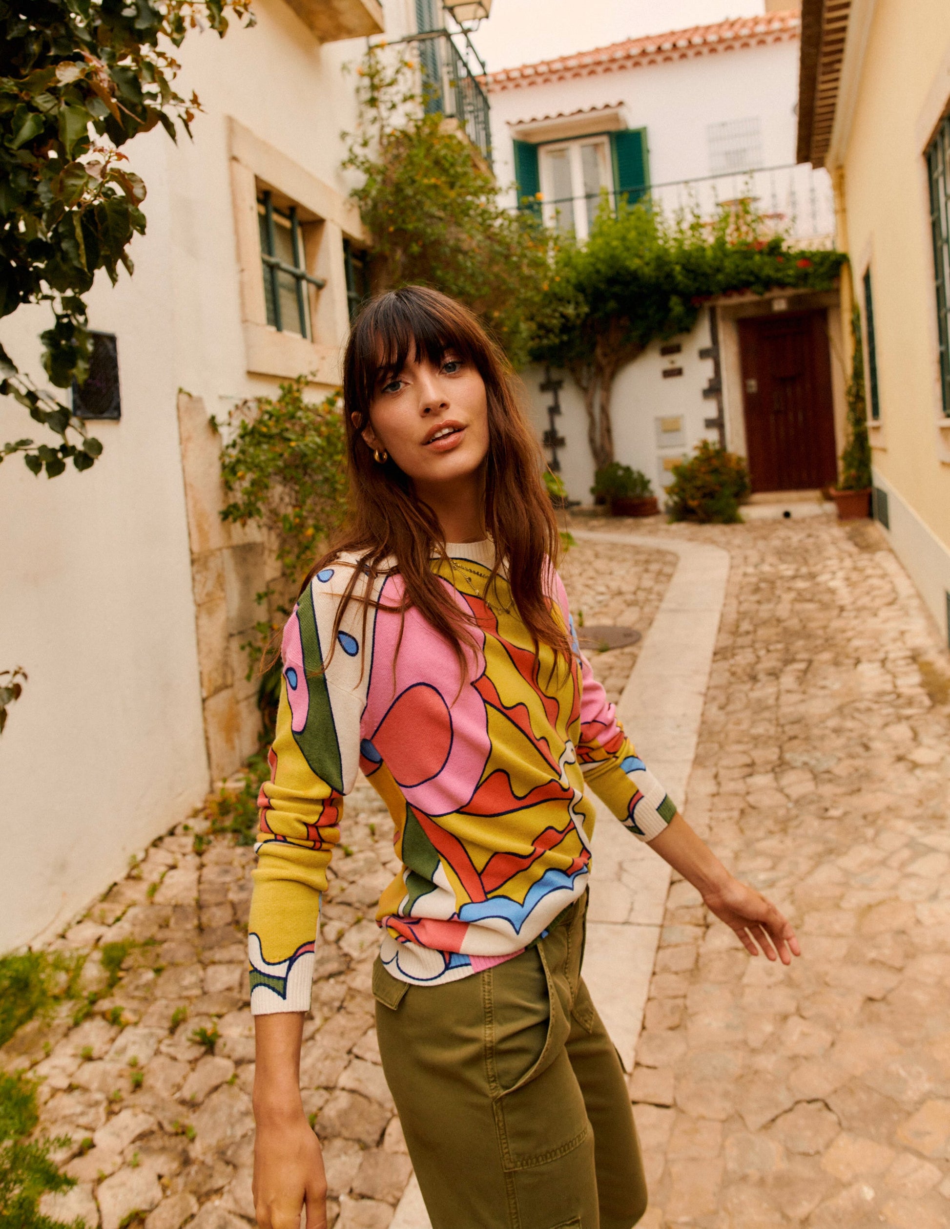 Lydia Cashmere Jumper-Multi, Sunshine-7