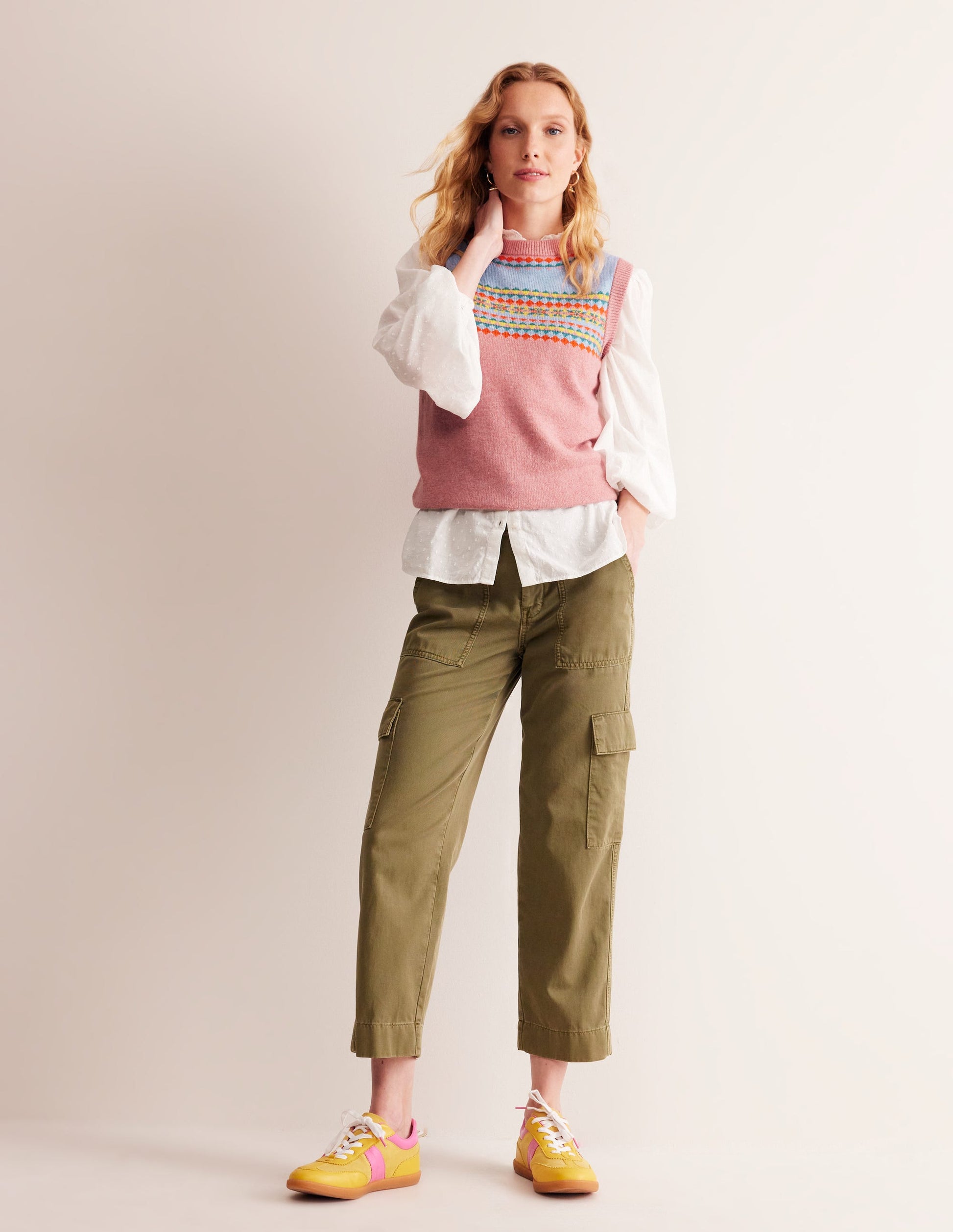 Edie Fair Isle Tank-Pink Fair Isle-6