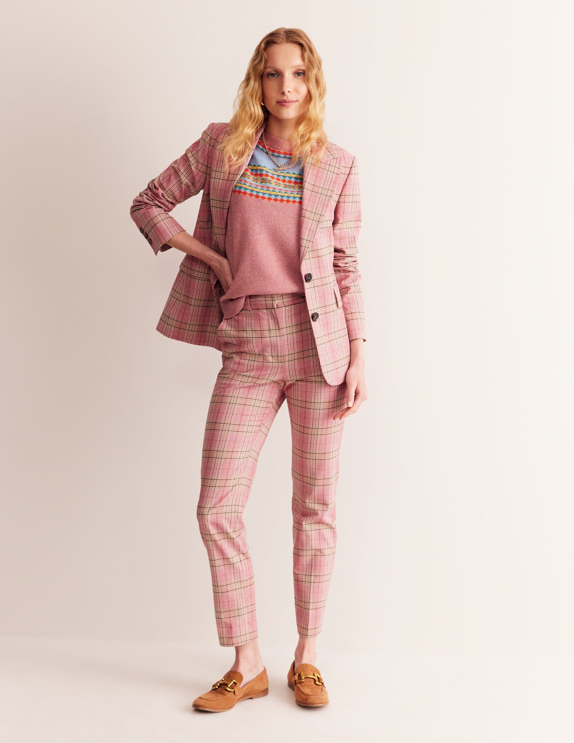 Edie Fair Isle Tank-Pink Fair Isle-7