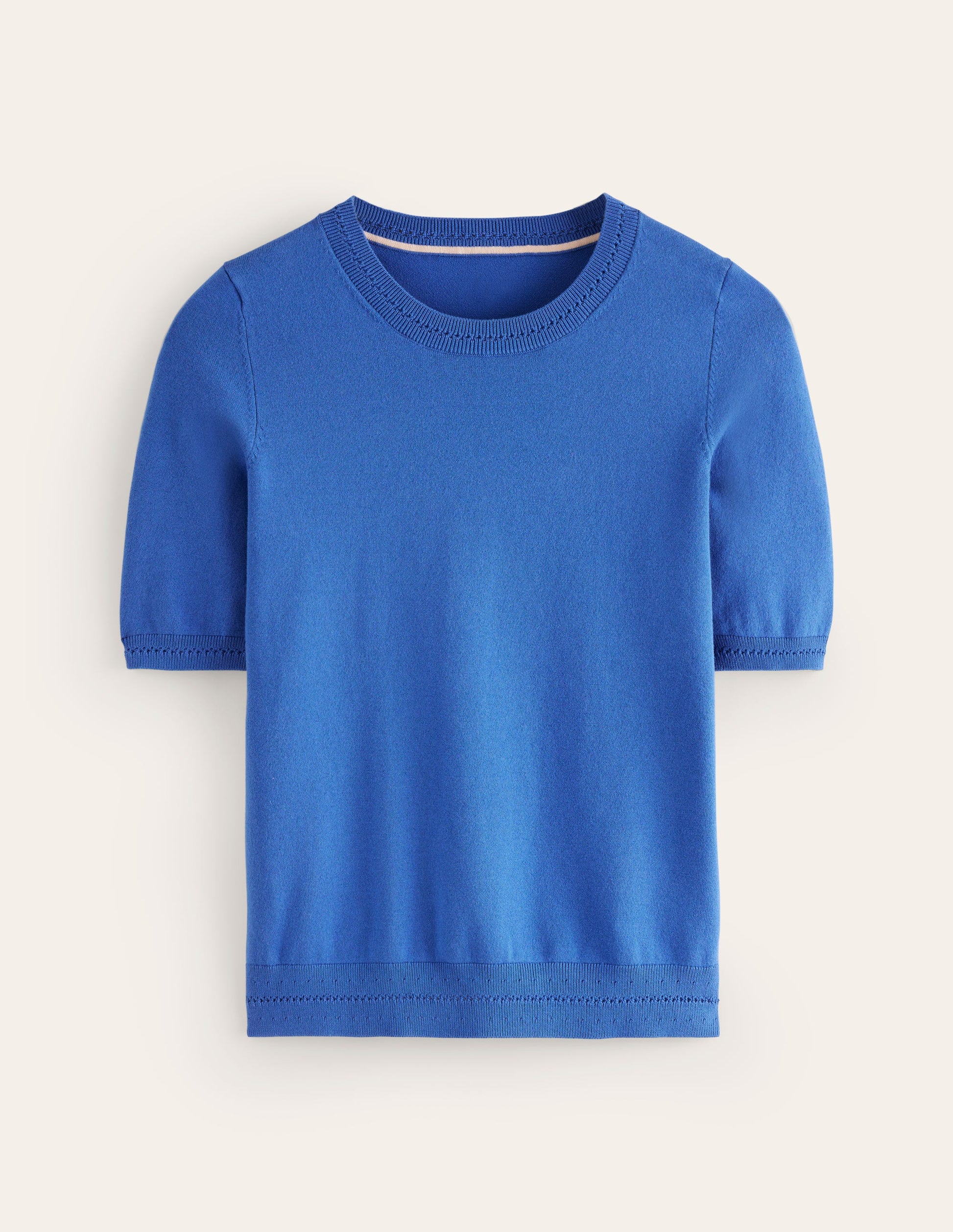 Catriona Cotton Crew T-Shirt-Blue Jay-5