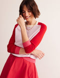 Meg Raglan Sleeve Jumper-Soft Lavender, Colourblock