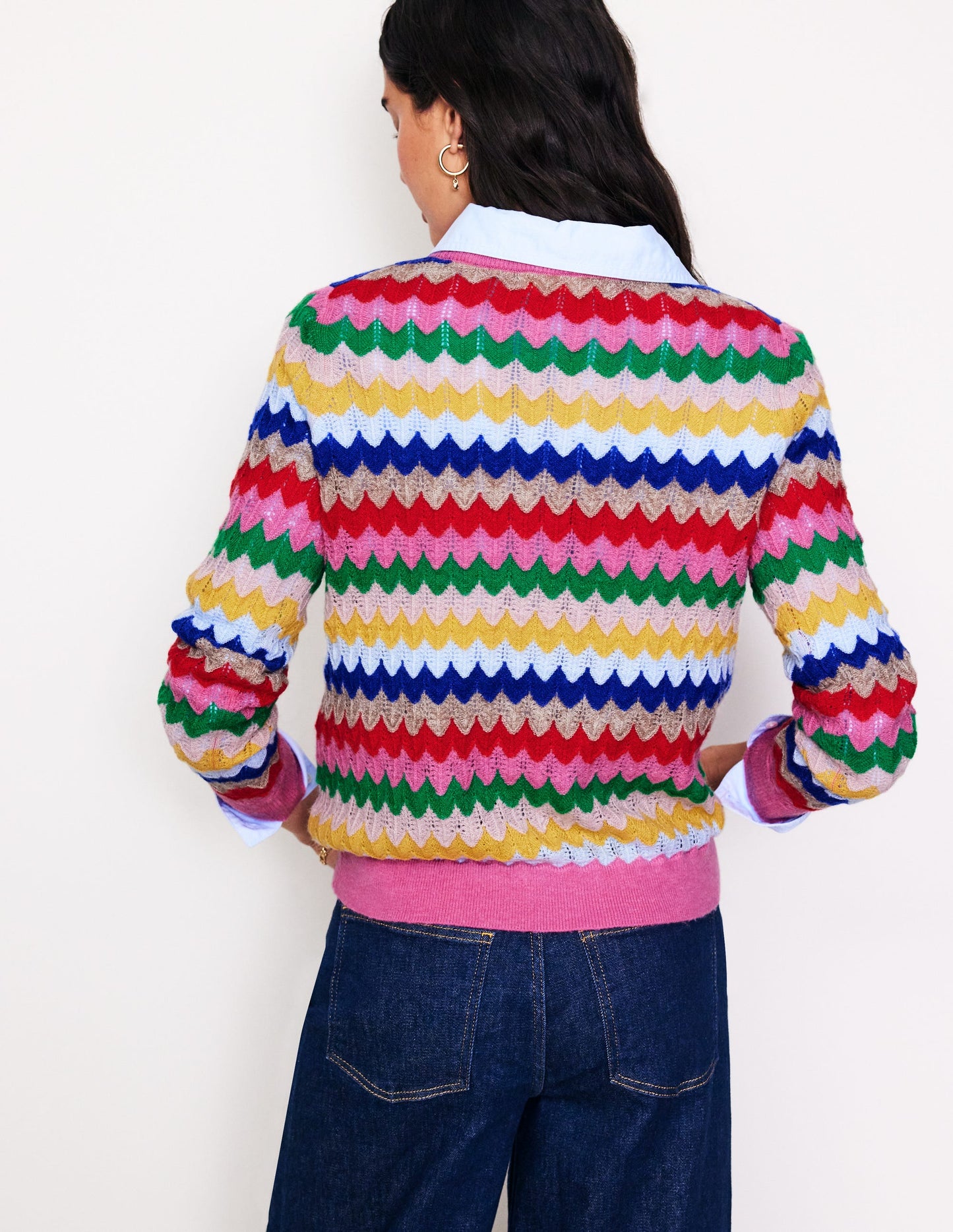 Fluffy Textured Stitch Jumper-Multi