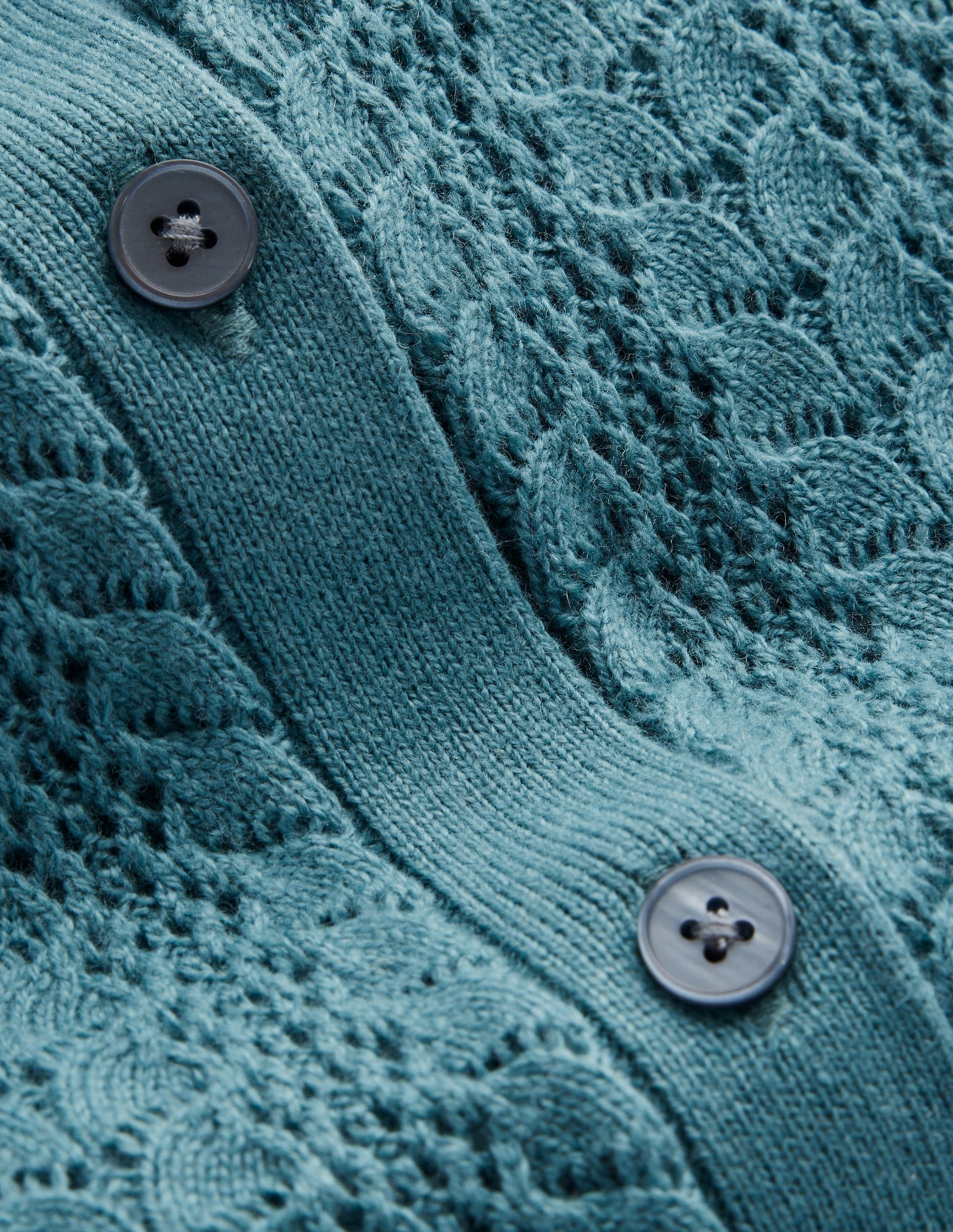 Tia Pointelle Frilled Cardigan-Blue Grass-6