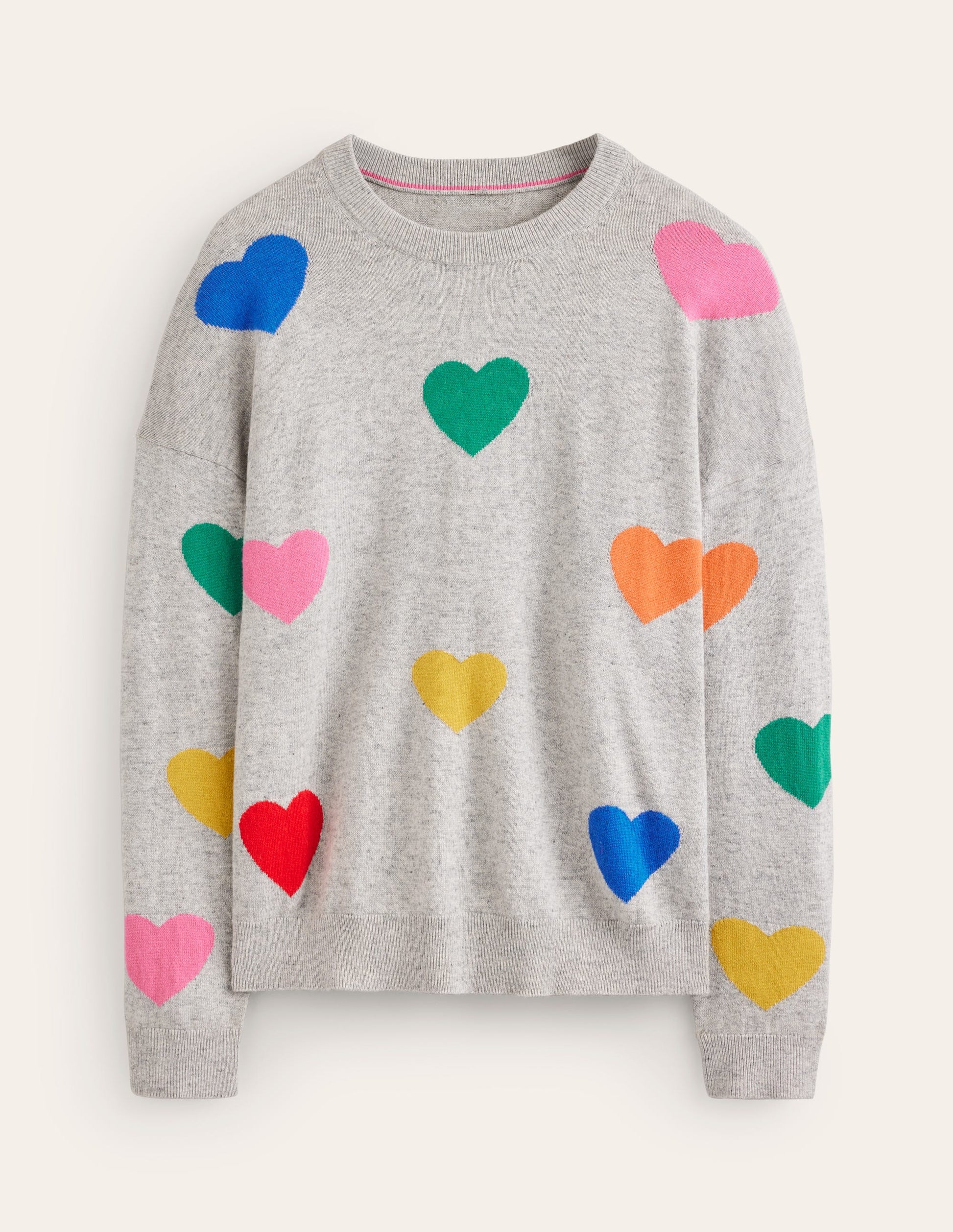 Natasha Novelty Jumper-Grey, Hearts-8