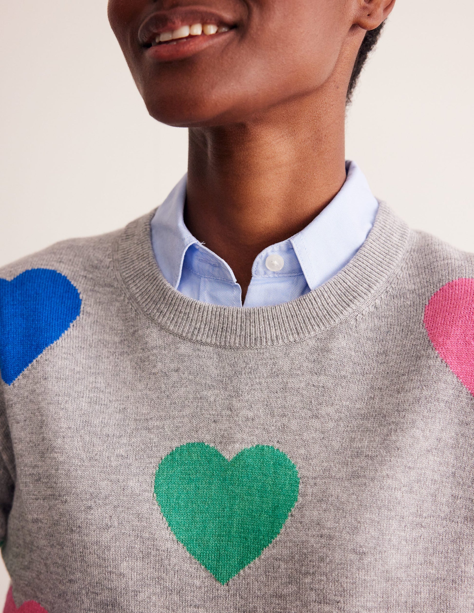 Natasha Novelty Jumper-Grey, Hearts-2