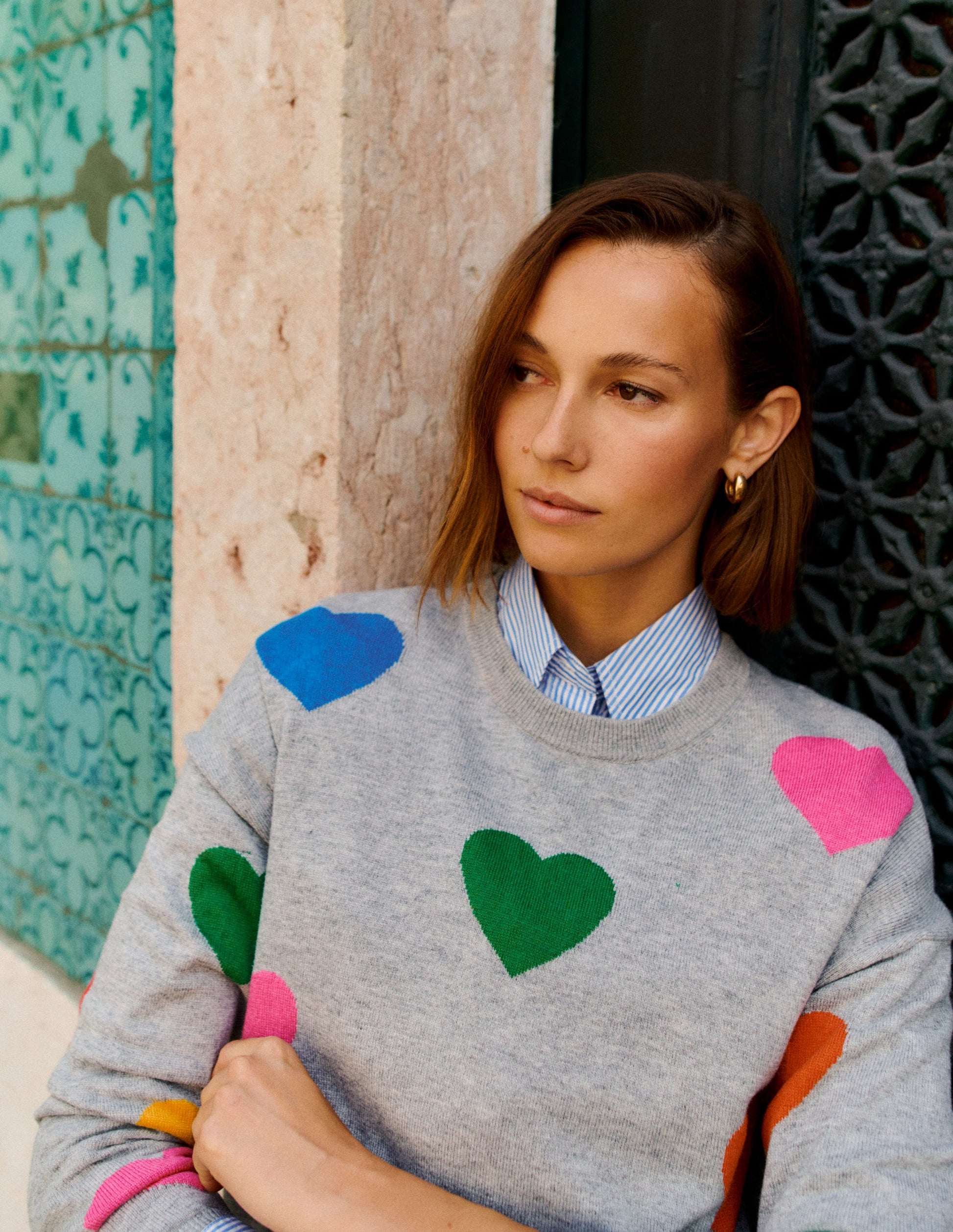 Natasha Novelty Jumper-Grey, Hearts-6