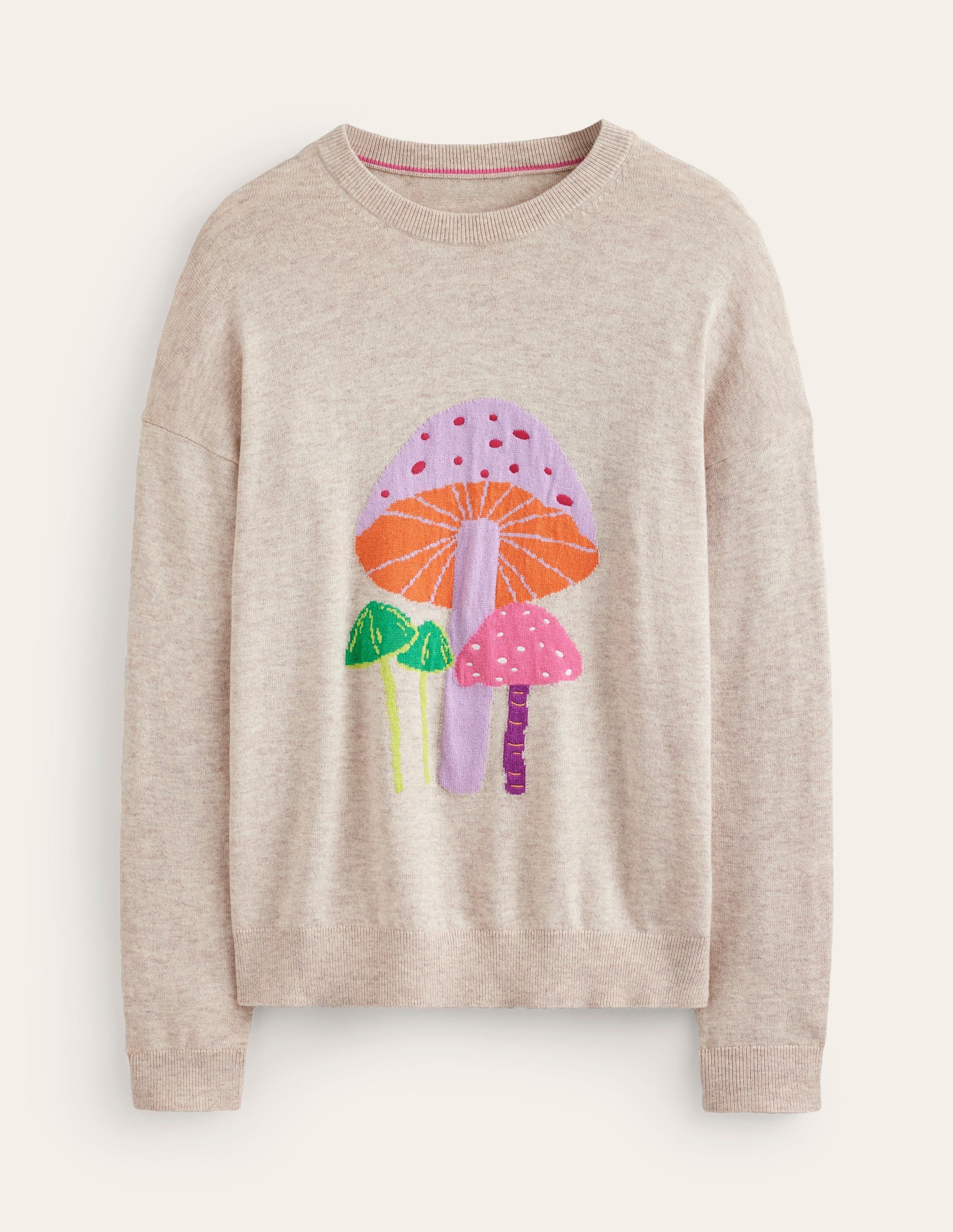 Natasha Novelty Jumper-Oatmeal, Mushrooms-5