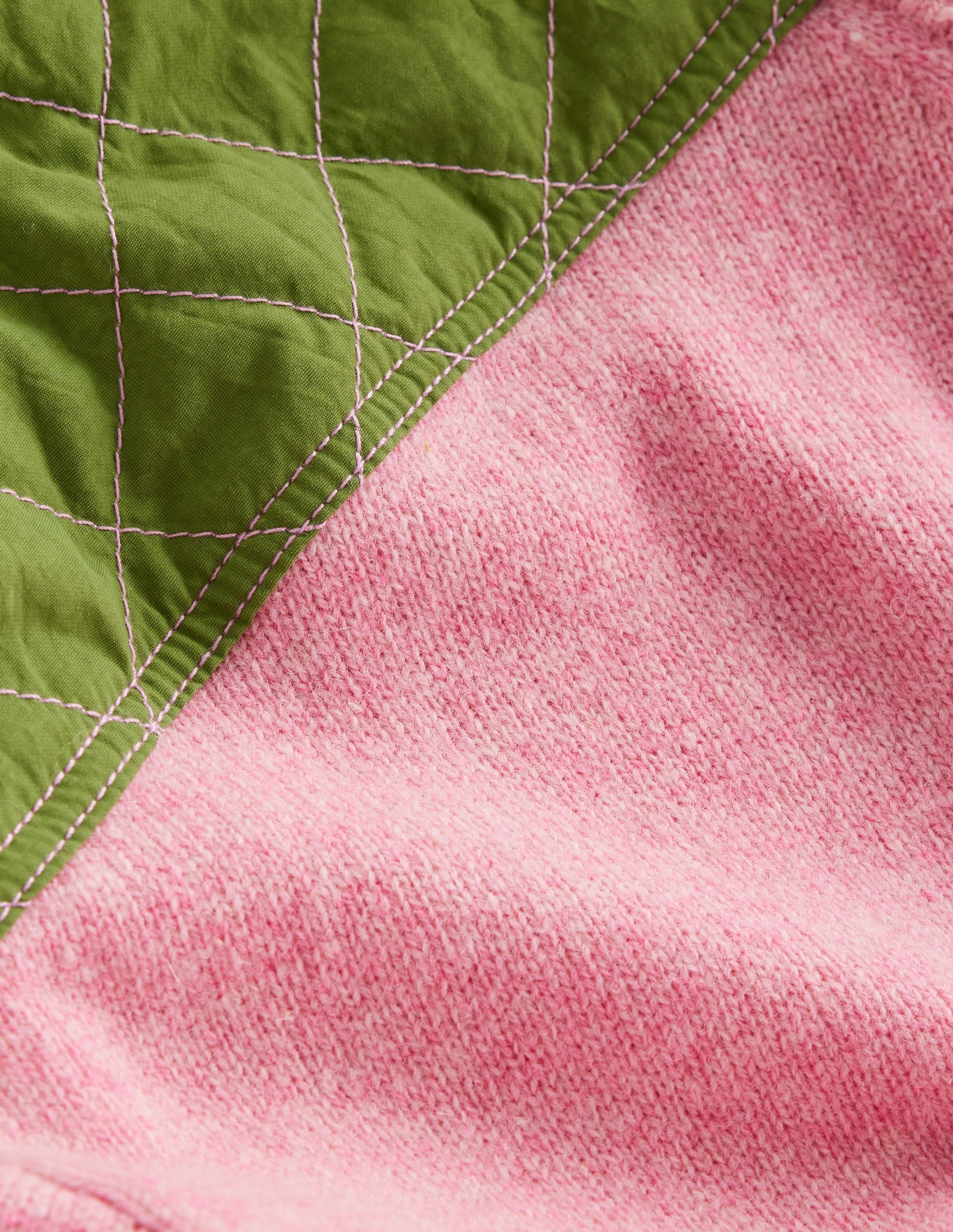 Quilted Patch Jumper-Old Rose Pink - Image 7