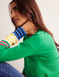 Annie Cardigan-Rich Emerald Green
