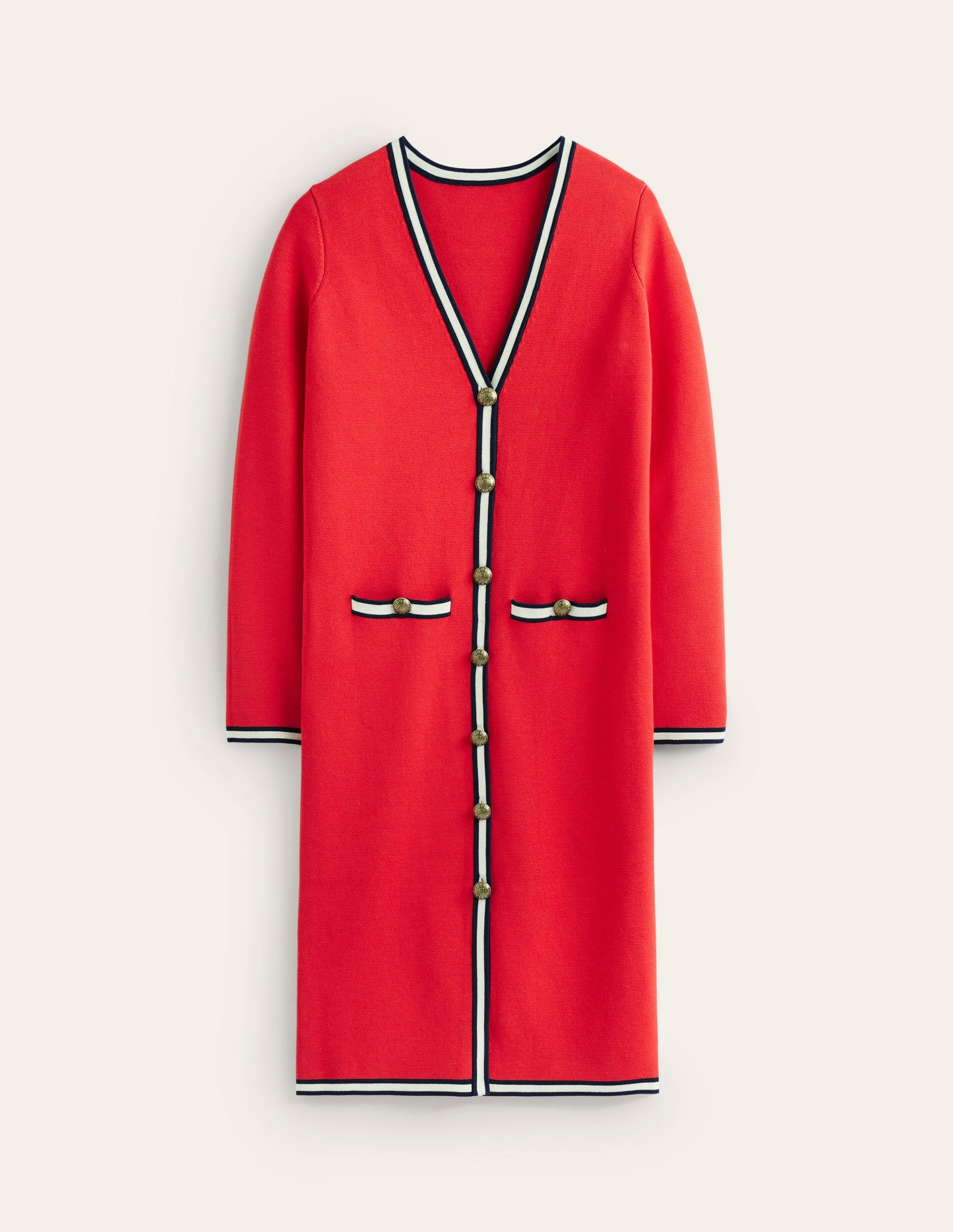 Holly Longline Jacket-Hot Pepper Red