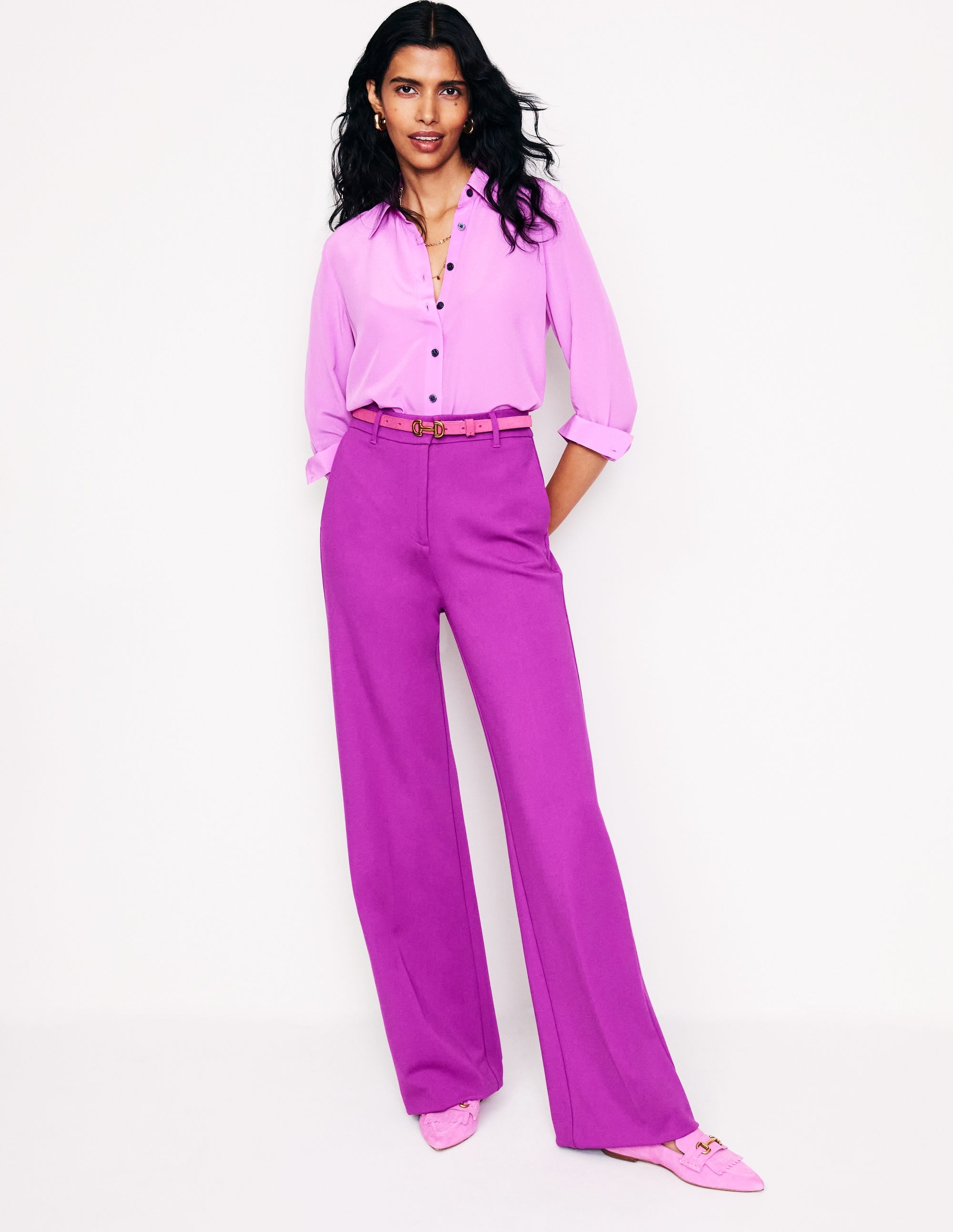 Westbourne Ponte Trousers-Regal Purple - Image 1