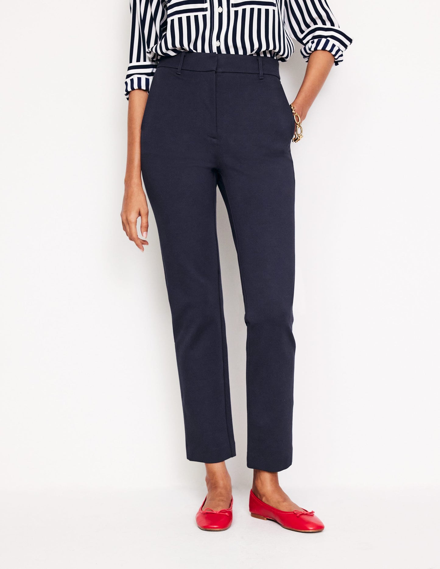 Highgate Ponte Trousers-Navy