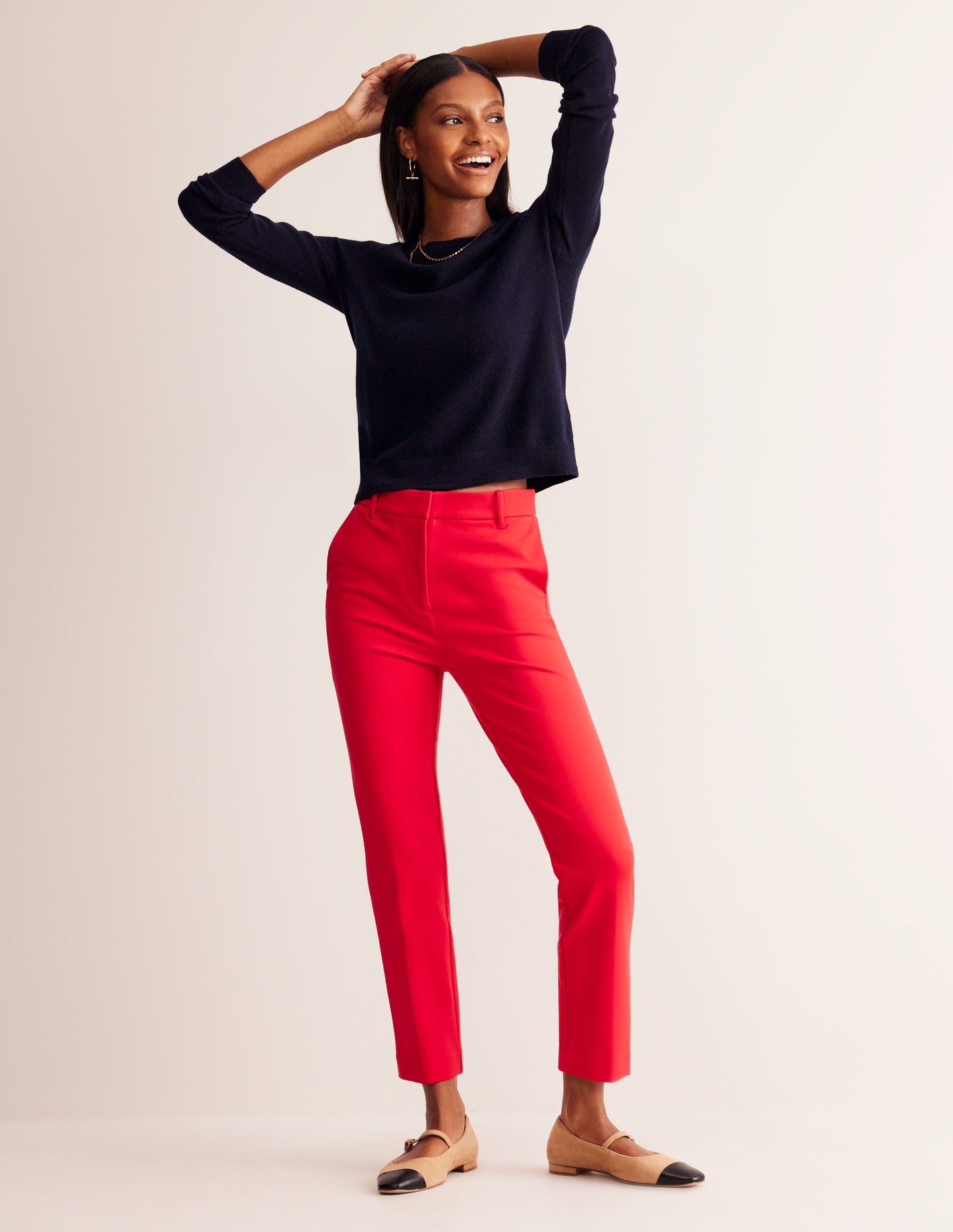 Highgate Ponte Trousers-Hot Pepper