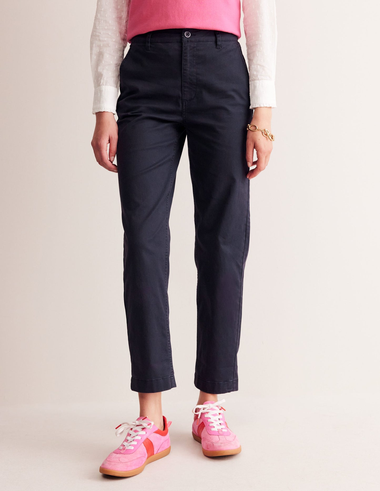 Barnsbury Chino Trousers-Navy