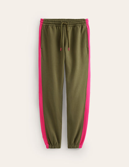 Side Panel Joggers-Khaki