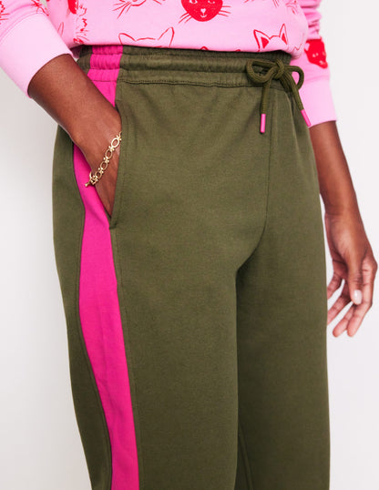 Side Panel Joggers-Khaki
