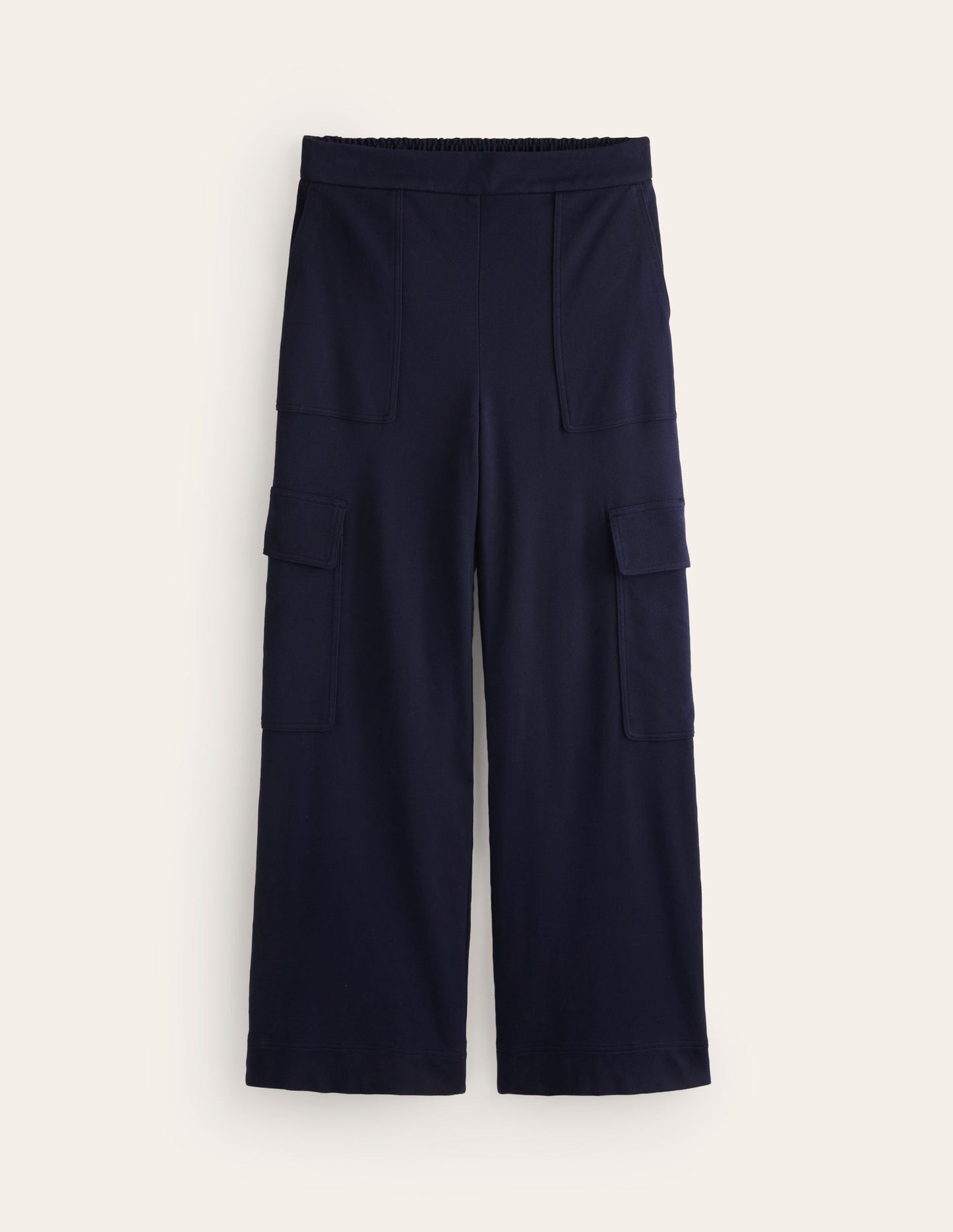 Ponte Twill Pull-on Trousers-Navy