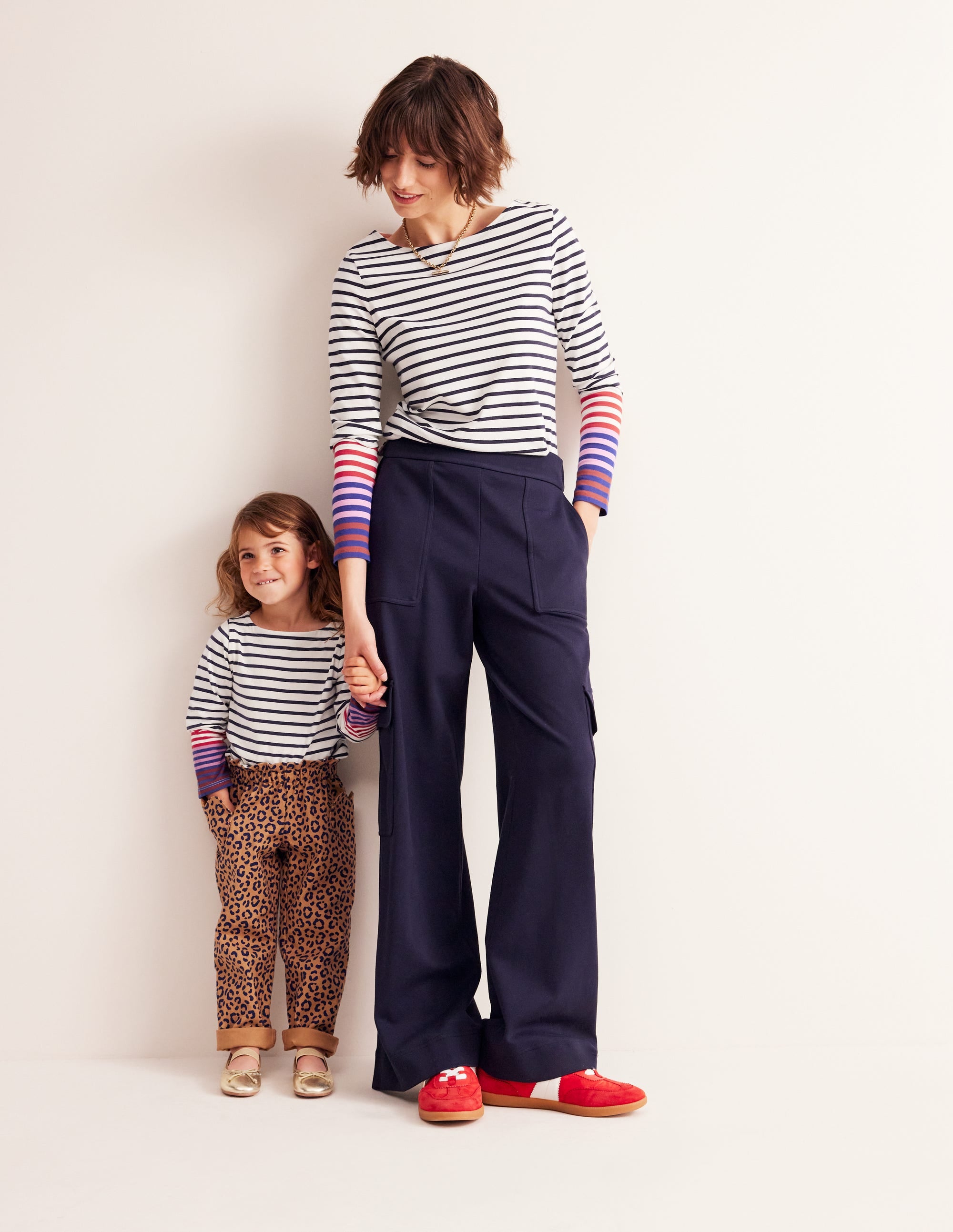 Ponte Twill Pull-on Trousers-Navy - Image 5
