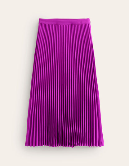 Camilla Pleated Midi Skirt-Regal Purple