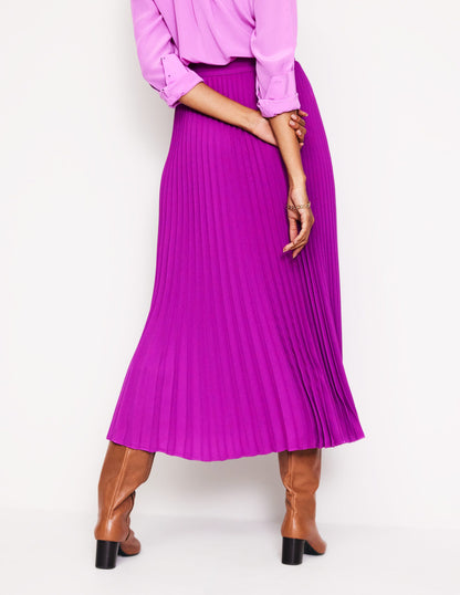 Camilla Pleated Midi Skirt-Regal Purple