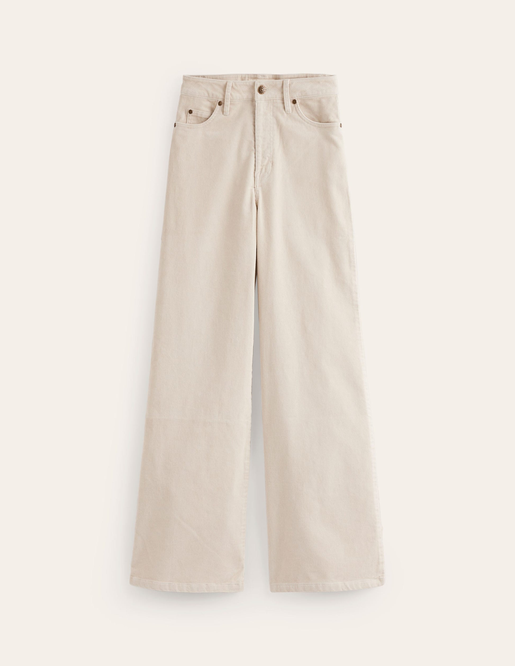5 Pocket Cord Wide Jeans-Vanilla-6