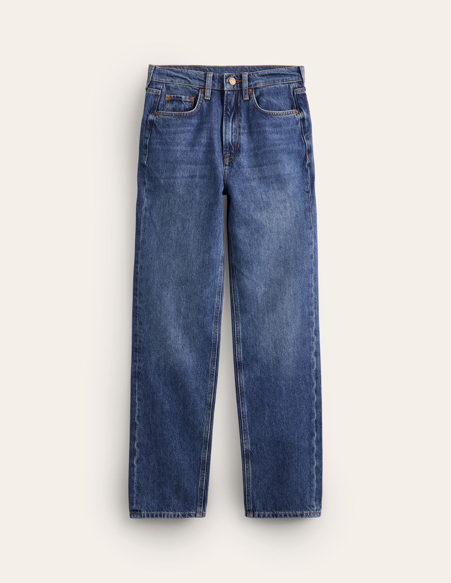 High Rise Straight Leg Jeans-Mid Vintage