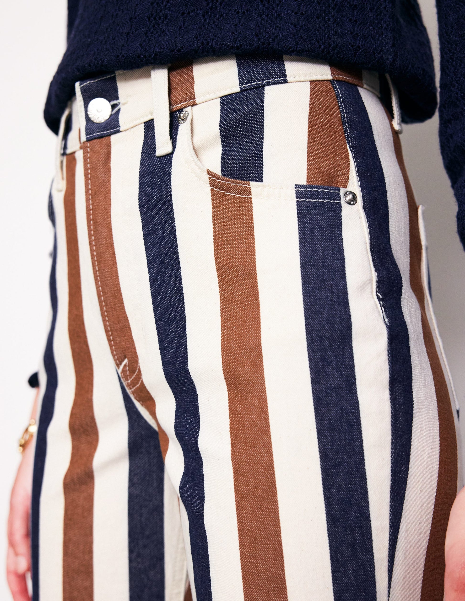 Striped Jeans-Tan Stripe-5