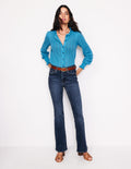High Rise Slim Flare Jeans-Mid Vintage