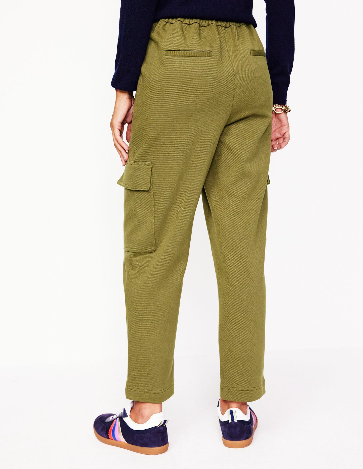 Ponte Twill Tapered Trousers-Oregano