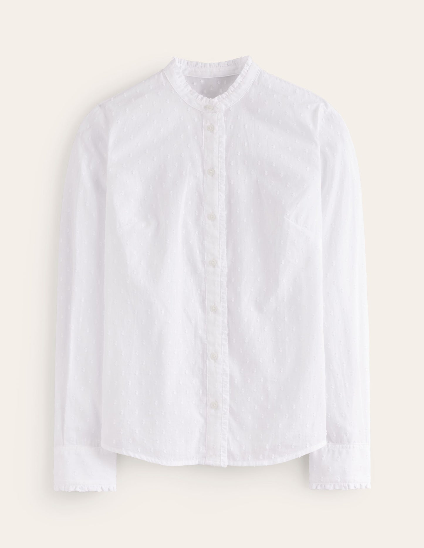 Phoebe Cotton Shirt-White Dobby