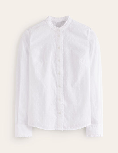 Phoebe Cotton Shirt-White Dobby-5