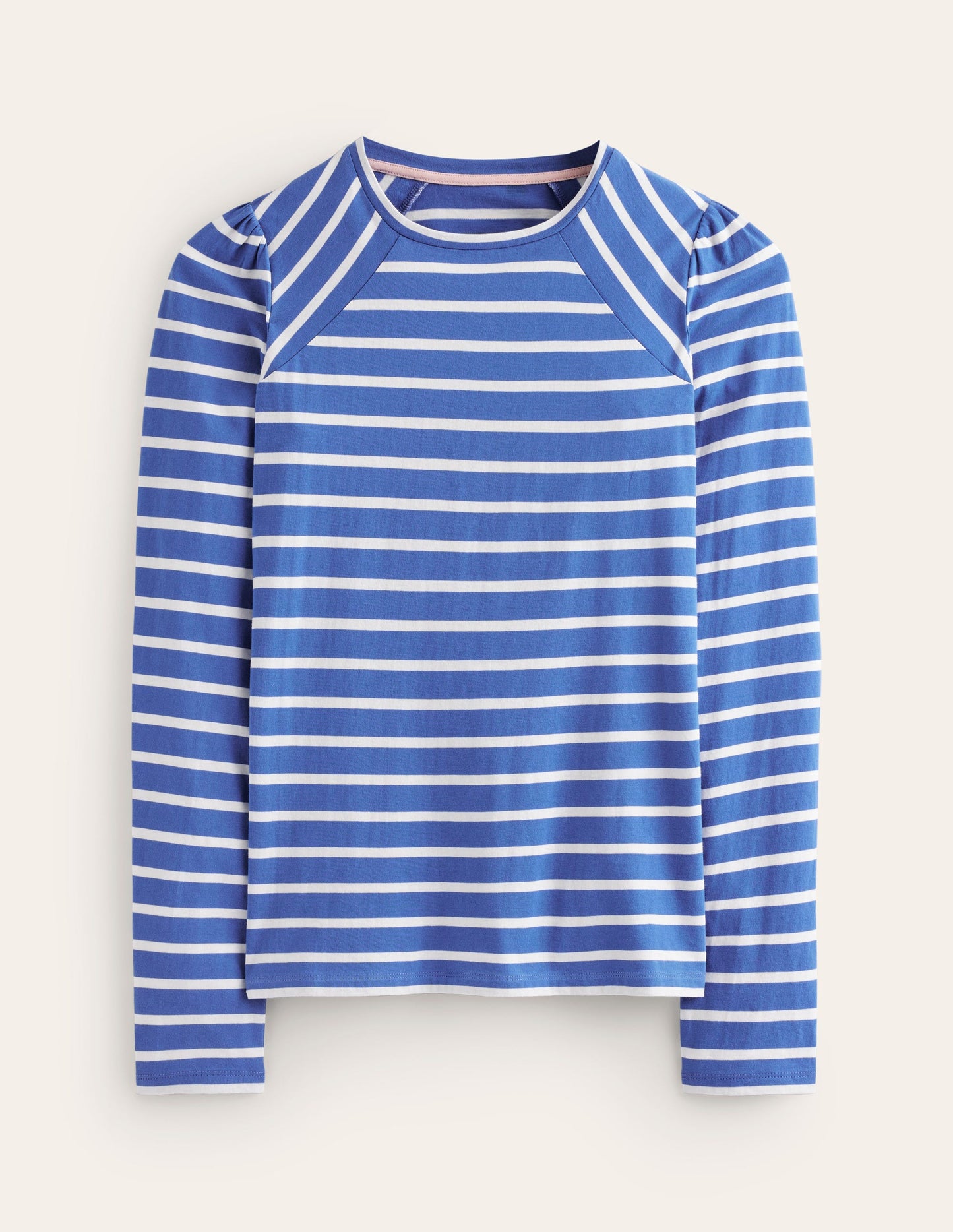 Arabella Stripe Jersey Top-Blue, Ivory Stripe