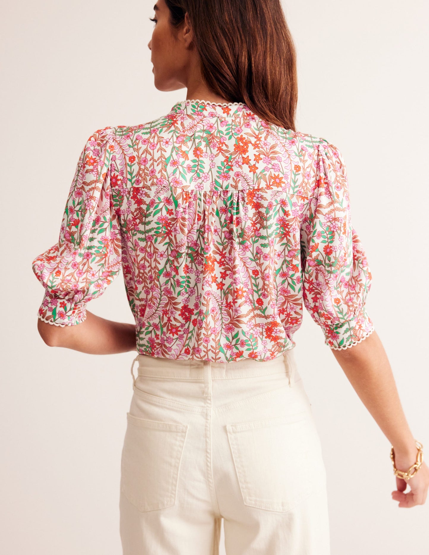 Ara Short Sleeve Top-Multi, Foliage Bud