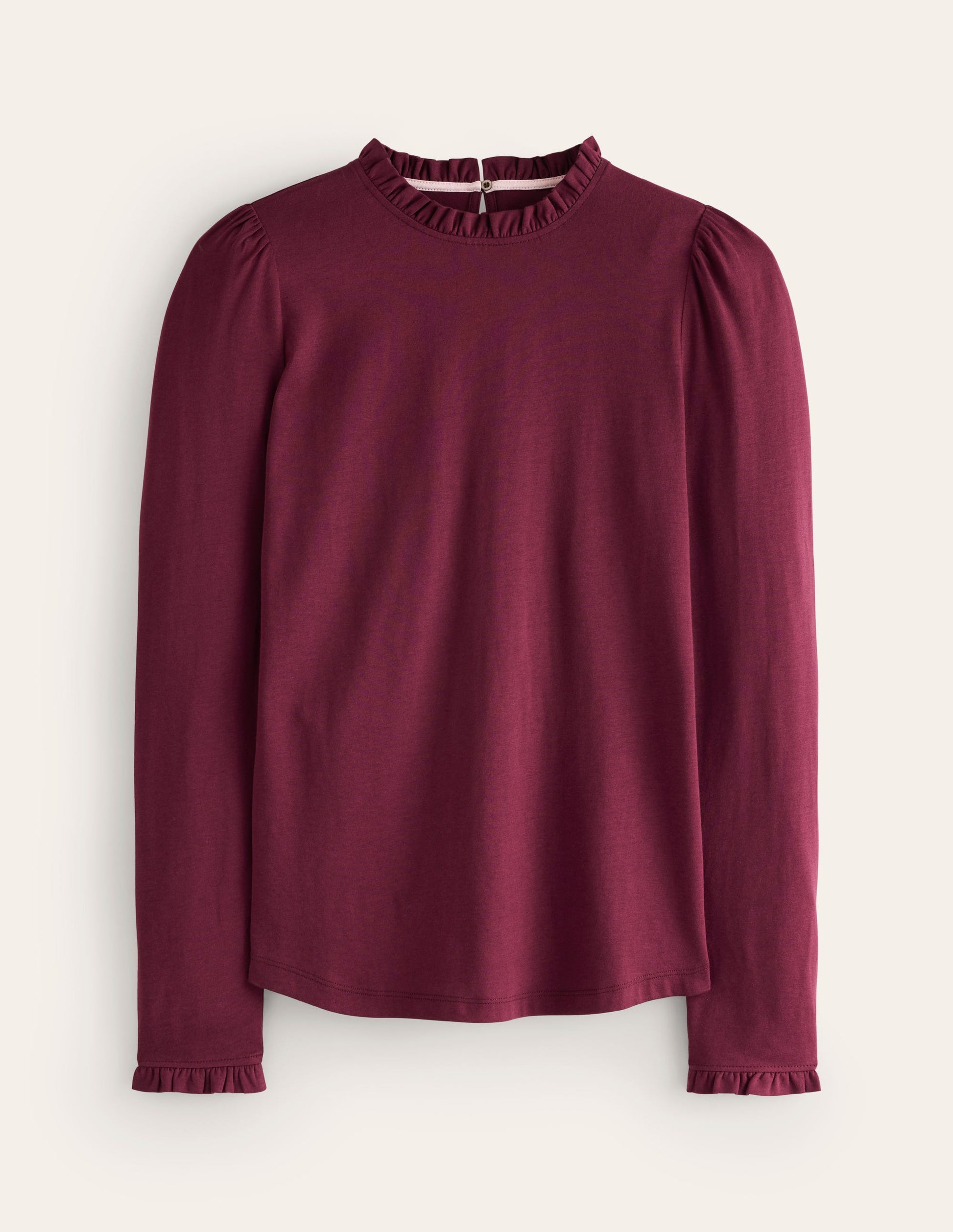 Supersoft Frill Detail Top-Deep Wisteria-5