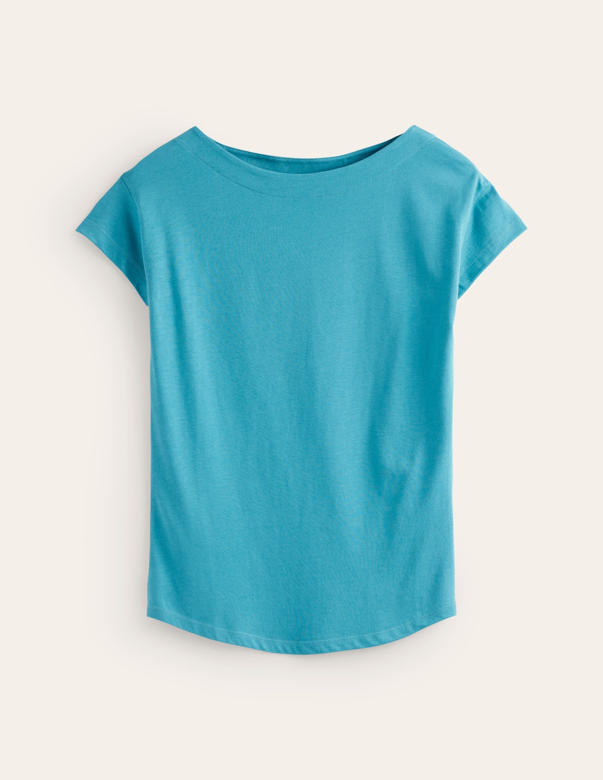 Supersoft Boat Neck T-Shirt-Blue Grass - Image 5