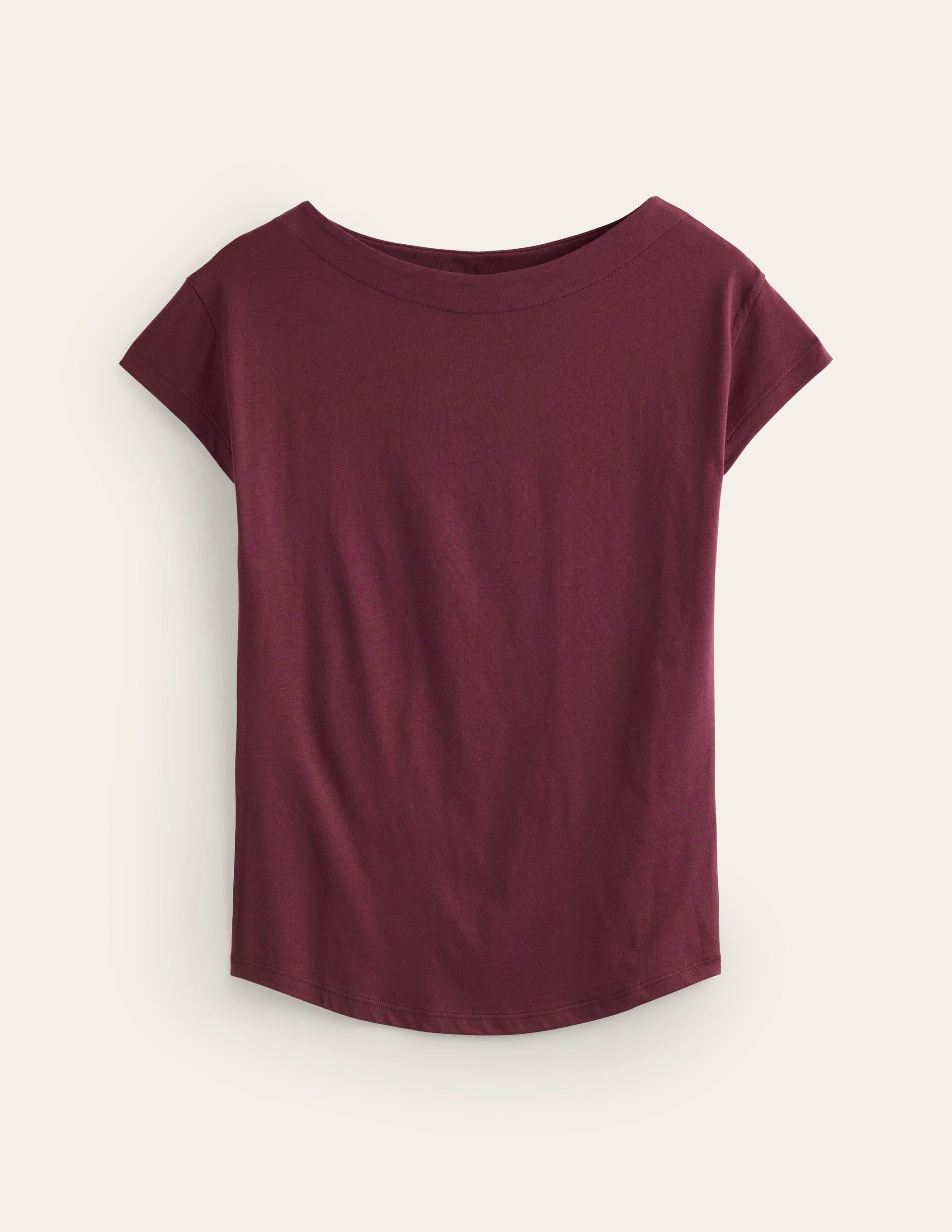 Supersoft Boat Neck T-Shirt-Deep Wisteria - Image 5
