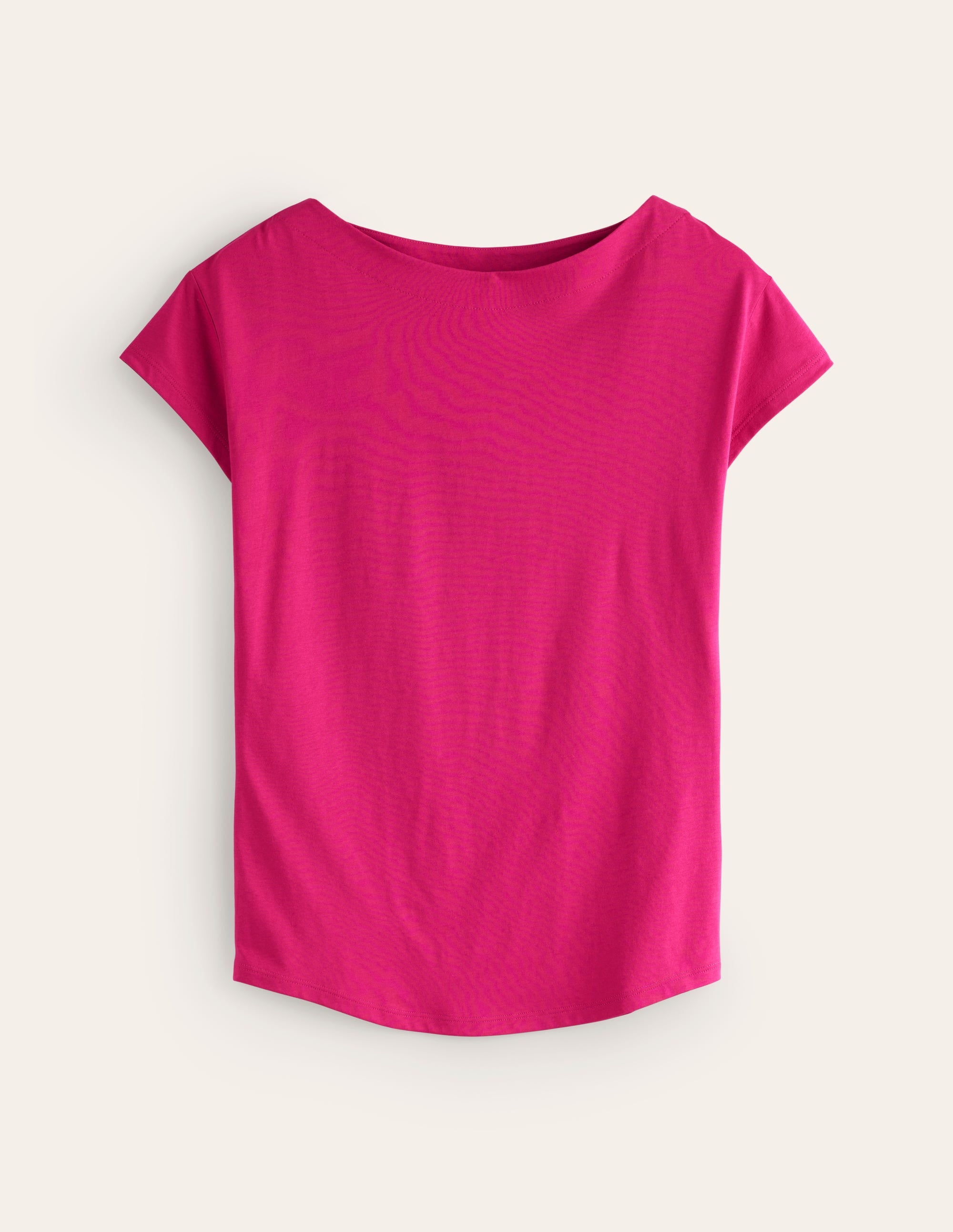 Supersoft Boat Neck T-Shirt-Cherry Jam - Image 5