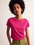 Supersoft Boat Neck T-Shirt-Cherry Jam