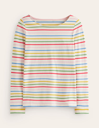 Ella Long Sleeve Breton-Soft Rainbow