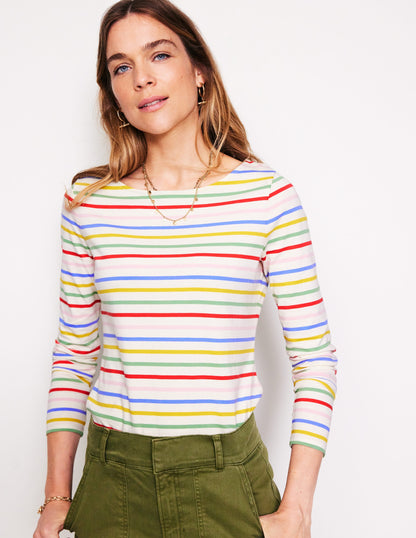 Ella Long Sleeve Breton-Soft Rainbow