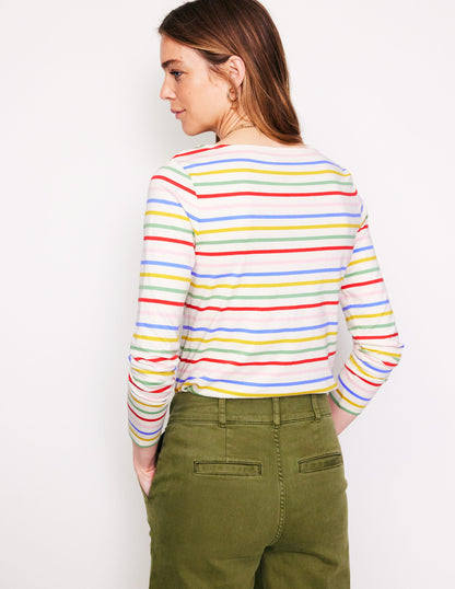 Ella Long Sleeve Breton-Soft Rainbow