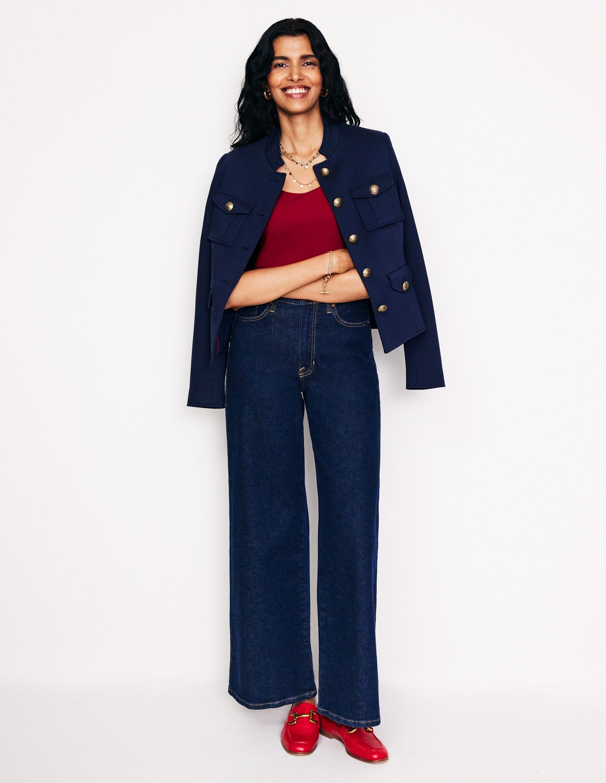 Double Layer Scoop T-shirt-Red Liquorice-4