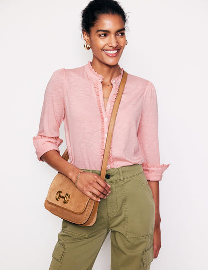 Caroline Broderie Jersey Shirt-Quartz-1